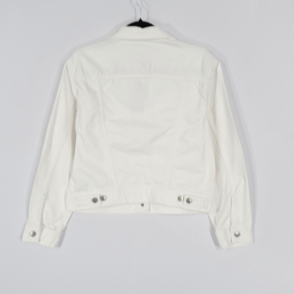 Ralph Lauren Denim Trucker Jacket Womens M White Classic Cotton $165 NWT - Picture 3 of 16